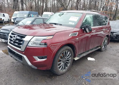2022 Nissan Armada Platinum 4Wd z USA, uszkodzony, nr VIN JN8AY2DB5N9813166